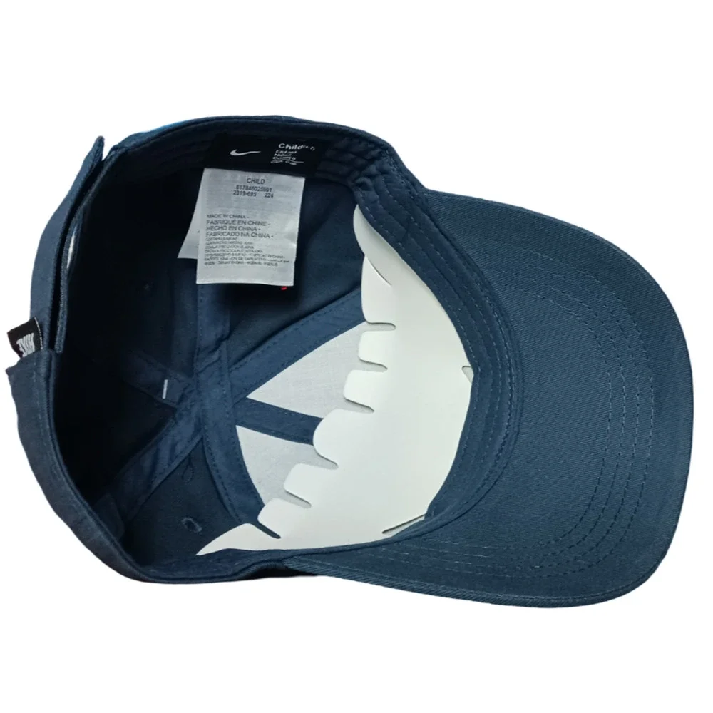 Nike Club Cap Kids Youth Swoosh Adjustable Hat Obsidian White Size 4-7 New